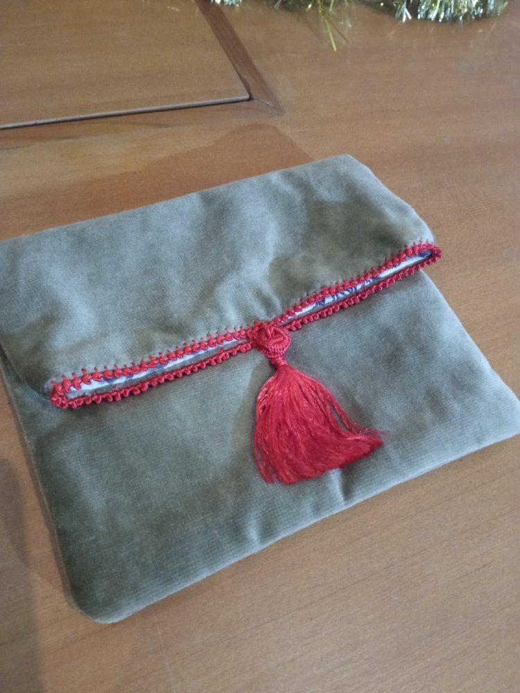 3 Fold over Clutch Velvet bags accessory - Heritage Handmade