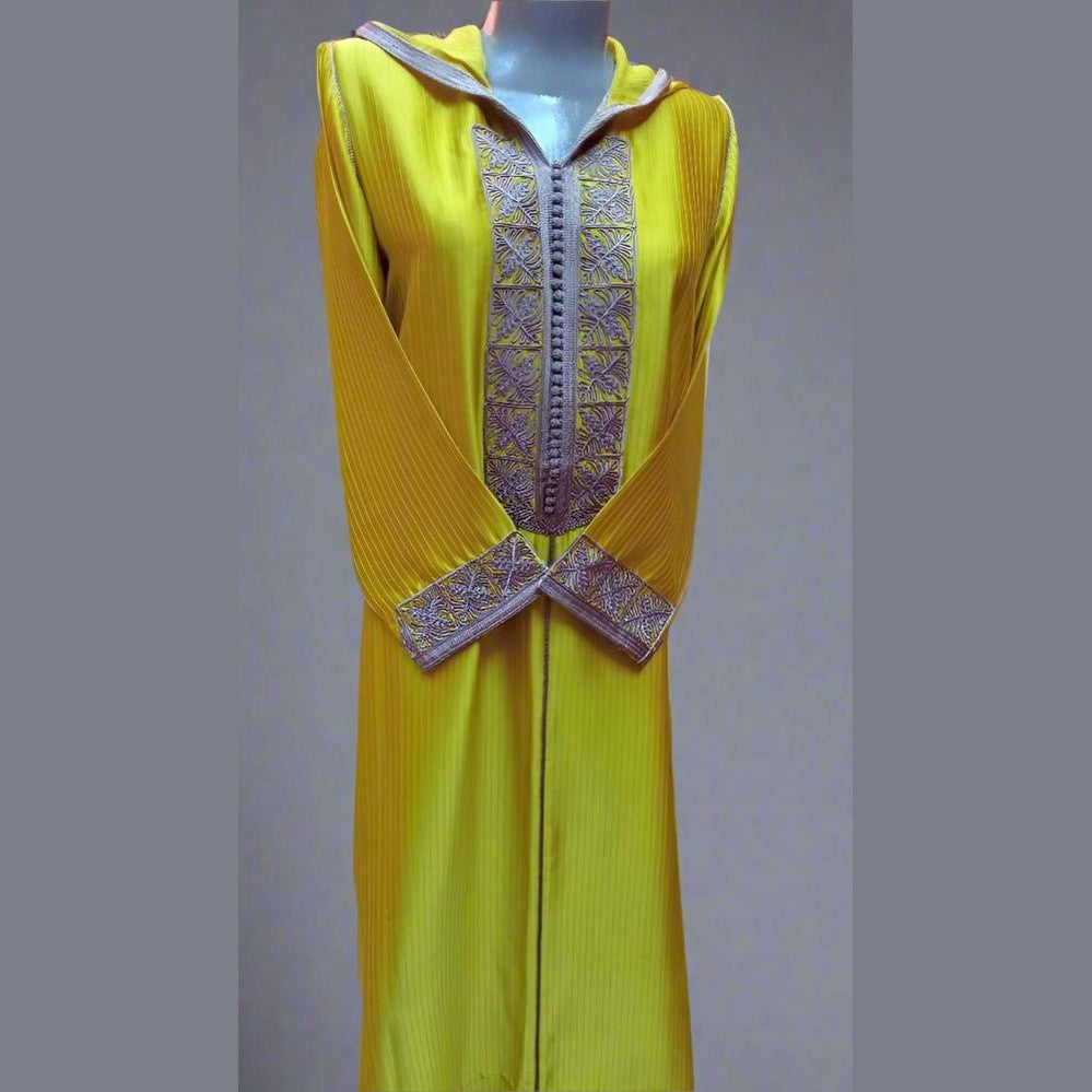 Buy New ONE size long sleeve Mustard Djallaba for women - Heritage Handmade