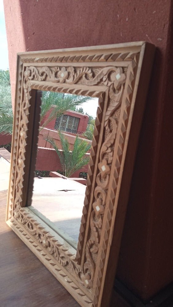 Decorative Moroccan Hand carved hanging Mirror for sale - Heritage Handmade