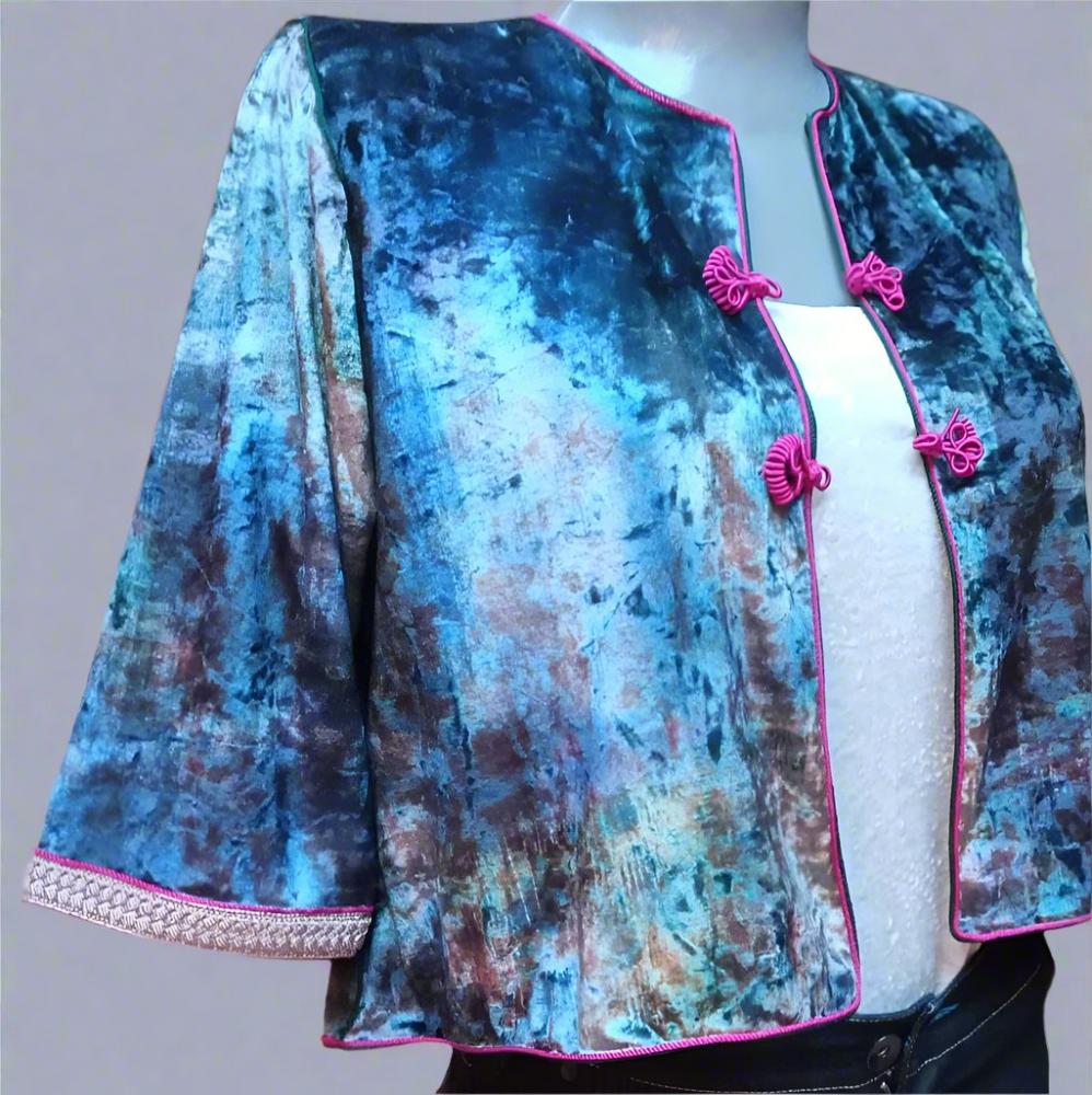 Luxury Moroccan velvet jacket embroidered in Heritage Handmade - Heritage Handmade