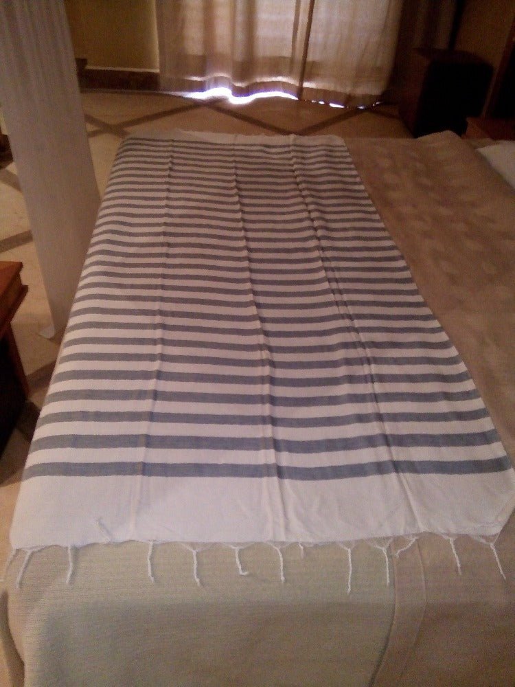 Moroccan striped peshtemal towel fouta - Heritage Handmade