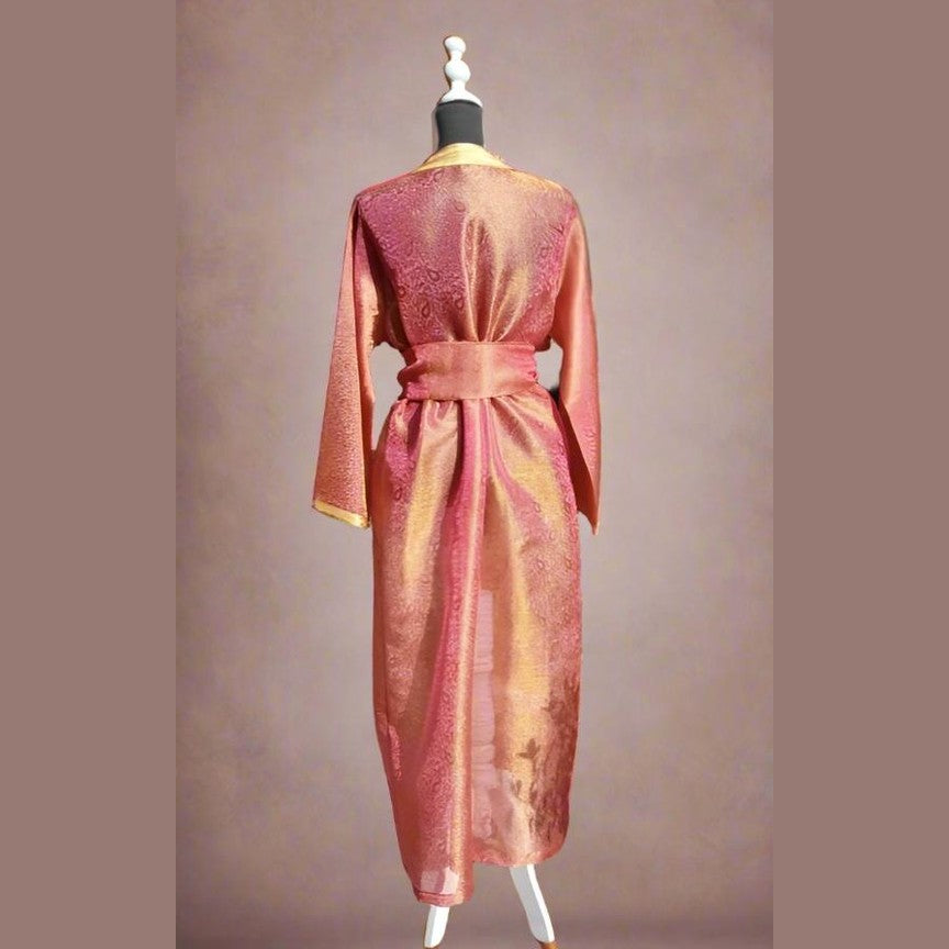 See Trough Moroccan Kaftan dress for women with Belt - Heritage Handmade