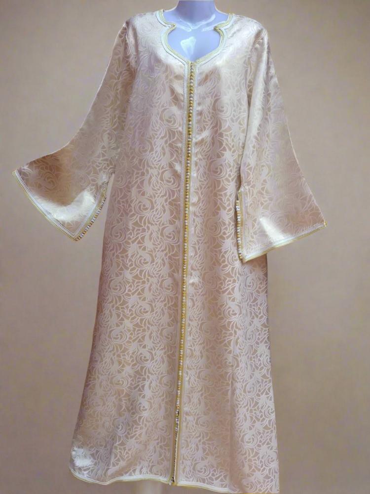 Vintage Brocade Metallic Moroccan wedding Caftan dress - Heritage Handmade