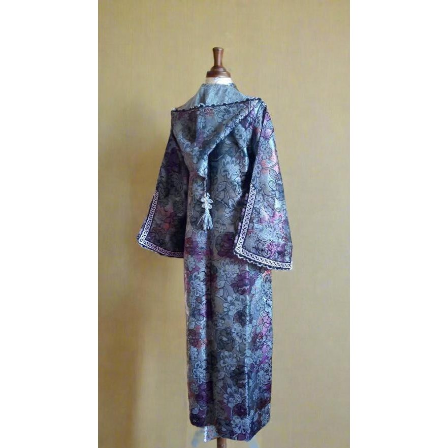 Vintage hooded Moroccan Metallic caftan, Djellabah - Heritage Handmade
