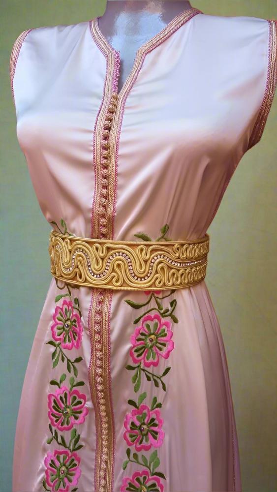 Vintage Moroccan Brocade wedding Kaftan dress Coat for sale - Heritage Handmade