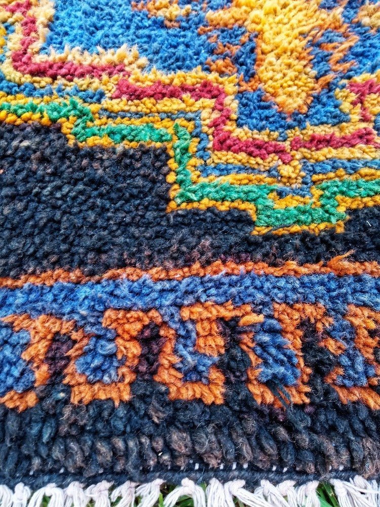 Vintage small Black Moroccan rug at Heritage Handmade - Heritage Handmade