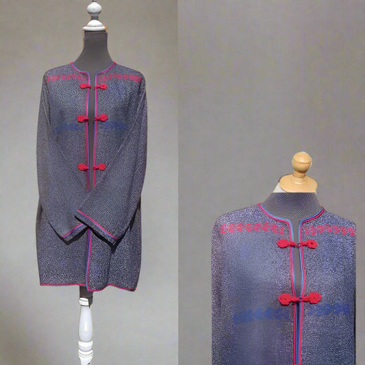 Embroidered Floral Cashmere jacket for women - Heritage Handmade