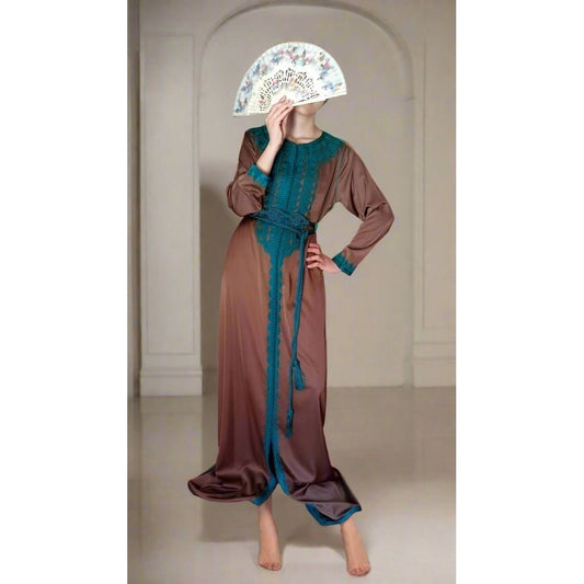 Luxury Moroccan caftan for sale with Free belt by Heritage Handmade - Heritage Handmade