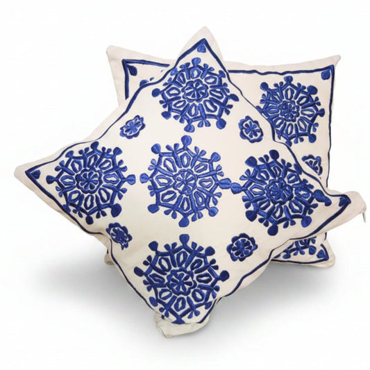 Set of 2 Moroccan Embroidered Pillow cases - Heritage Handmade