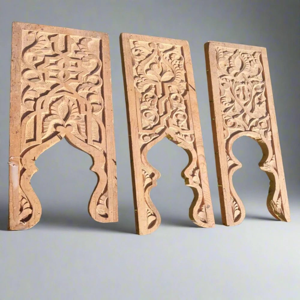 Set of 3 vintage Moroccan Islamic panels - Heritage Handmade