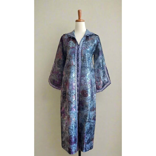 Vintage hooded Moroccan Metallic caftan, Djellabah - Heritage Handmade