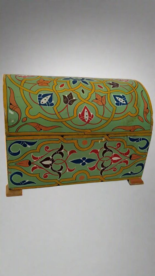 Vintage Moroccan Painted wooden Box - Heritage Handmade