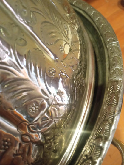 handcarved vintage moroccan silver tagine